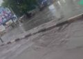 Heavy Rainfall Causes Flooding at Dansoman Junction, Disrupting Traffic Flow
