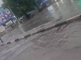 Heavy Rainfall Causes Flooding at Dansoman Junction, Disrupting Traffic Flow